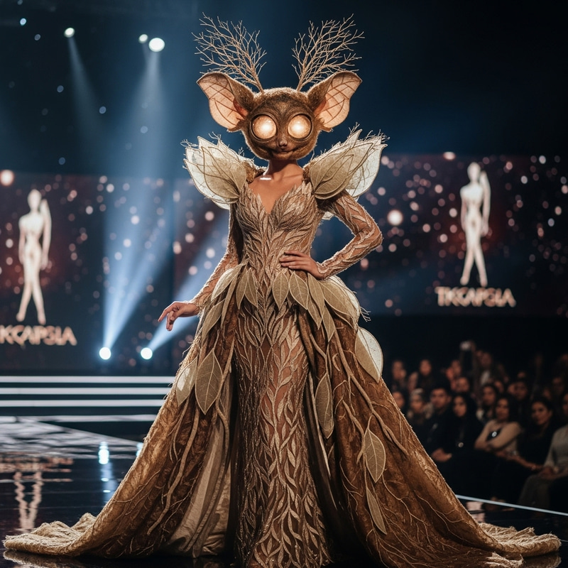 Miss Universe Philippines in Tarsier-inspired National Costume