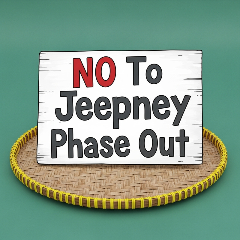 Protest Art: 'No To Jeepney Phase Out' Bilao Display | Cultural Statement