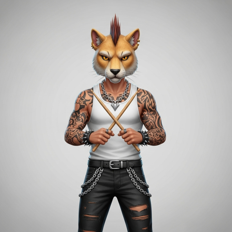 Custom Gaming Avatars with Animal Faces & Punk Style