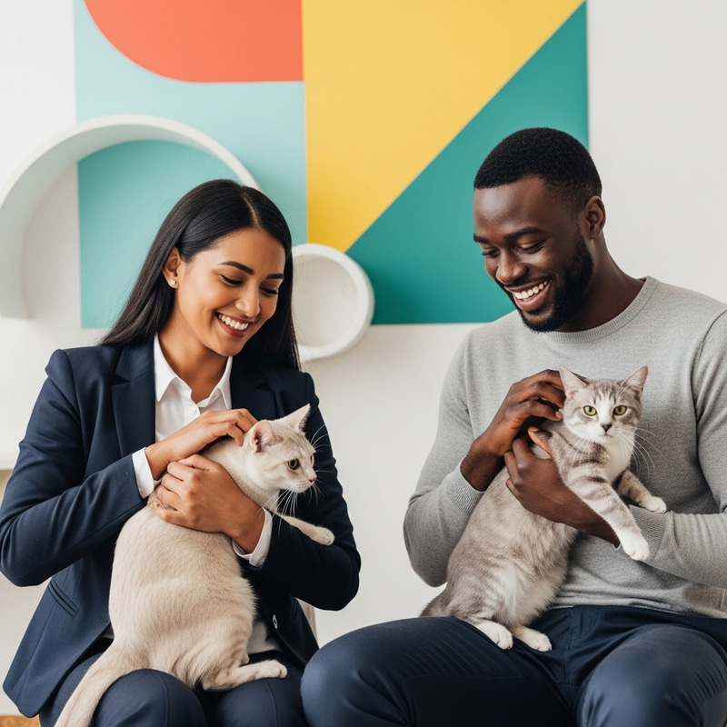 Elegant Cat Boarding in Modern Memphis Style Elegant Cat Boarding in Modern Memphis Style