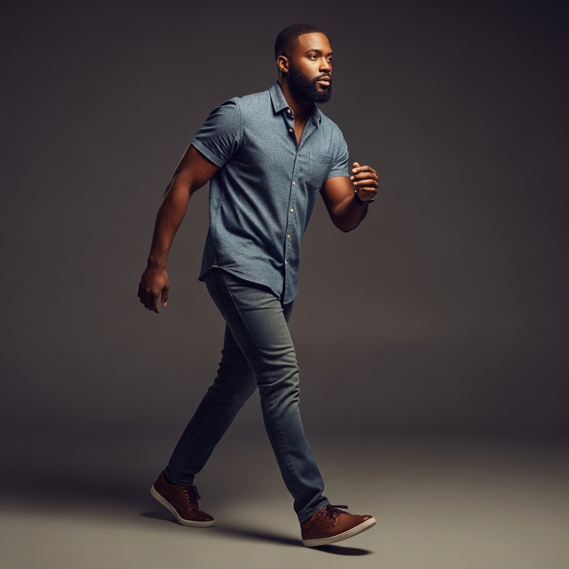 Dynamic Portrait of a Confident African American Man