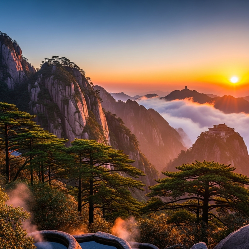 Breathtaking Huangshan (Yellow Mountain) Sunrise View