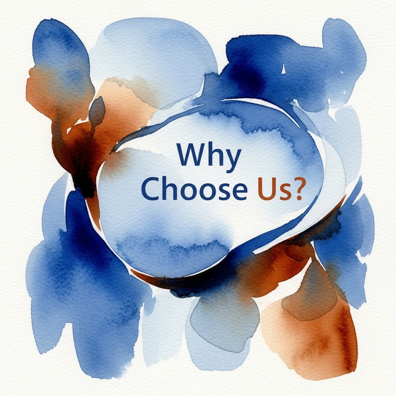 Watercolor Painting | Why Choose Us? | Blues & Earth Tones