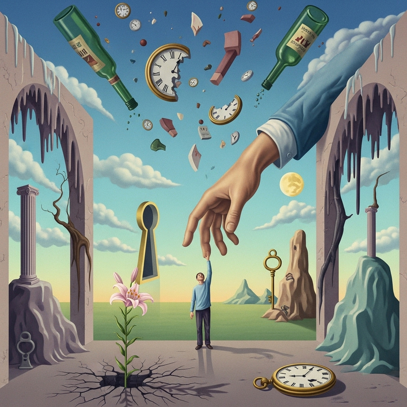 Surrealist Artwork: Symbolic Emotions of Addiction and Turmoil Surrealist Artwork: Symbolic Emotions of Addiction and Turmoil