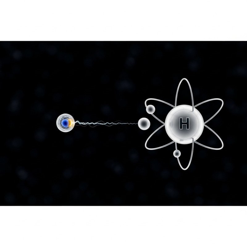 Electron Heading Towards Hydrogen Atom Electron Heading Towards Hydrogen Atom