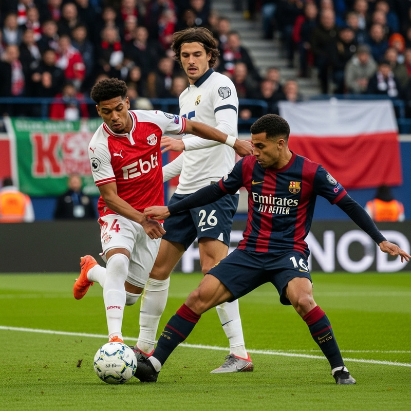 Intense Soccer Match: Messi Outplays Cristiano Ronaldo