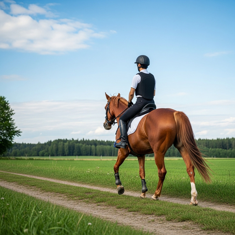 Serene Countryside Horse Riding Scene