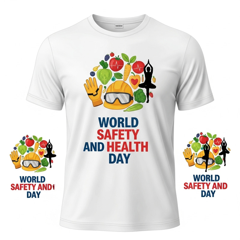 World Safety and Health Day T-Shirt | Company Campaign Apparel World Safety and Health Day T-Shirt | Company Campaign Apparel