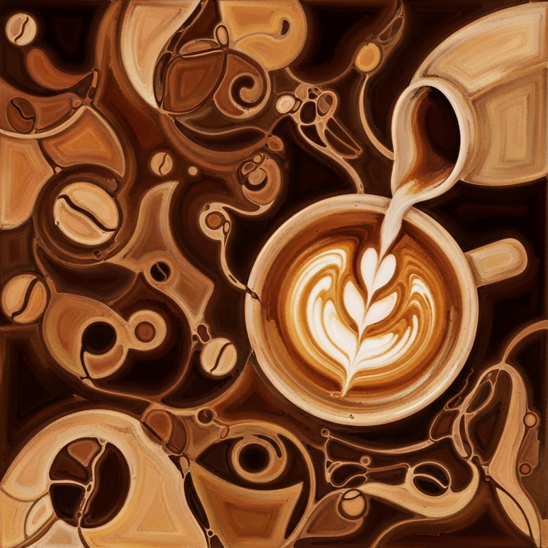 Coffee Abstract Art: Warm Patterns & Textures Coffee Abstract Art: Warm Patterns & Textures