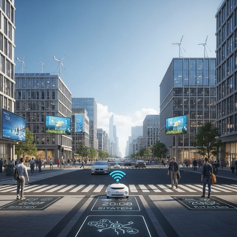 Smart Modern City: Clean Streets & Innovation Smart Modern City: Clean Streets & Innovation