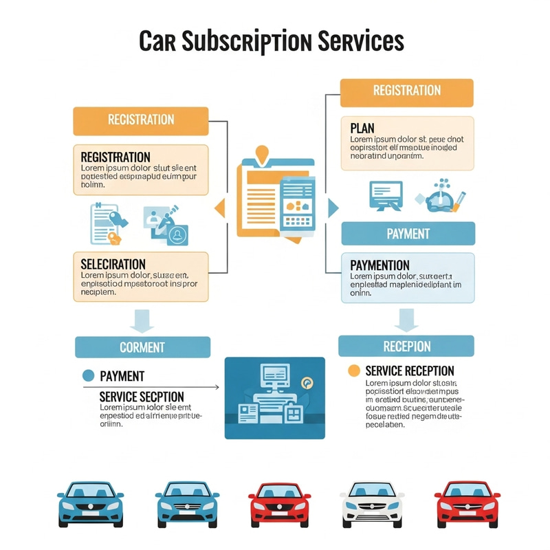 Car Subscription Services Infographic - Subscription Steps