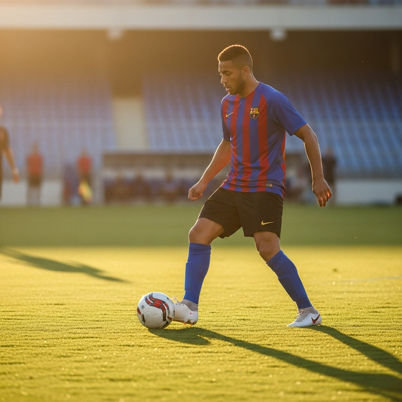 Messi - Professional Soccer Player Dribbling on Grass Field