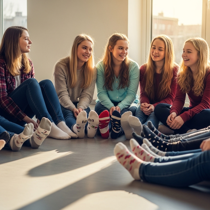 Vibrant Teenage Girls Hangout: Conversations and Joyful Laughter