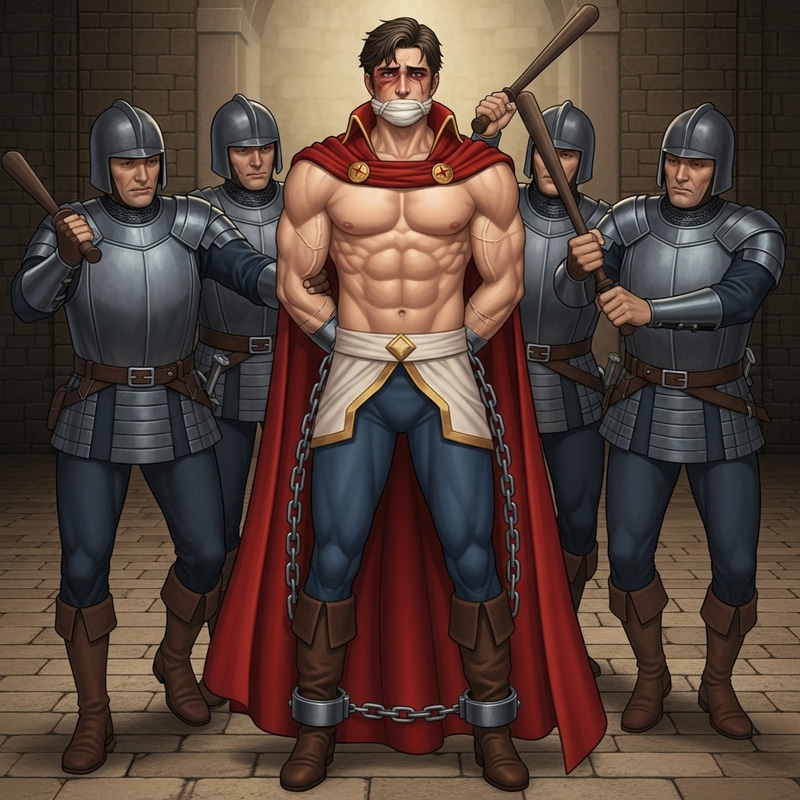 Shirtless Muscular Prince Arrested and Beaten - Vulnerability and Strength Shirtless Muscular Prince Arrested and Beaten - Vulnerability and Strength
