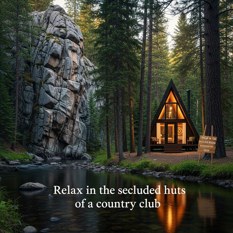Relax in Secluded A-Frame Huts - Nature Retreat at Country Club Relax in Secluded A-Frame Huts - Nature Retreat at Country Club