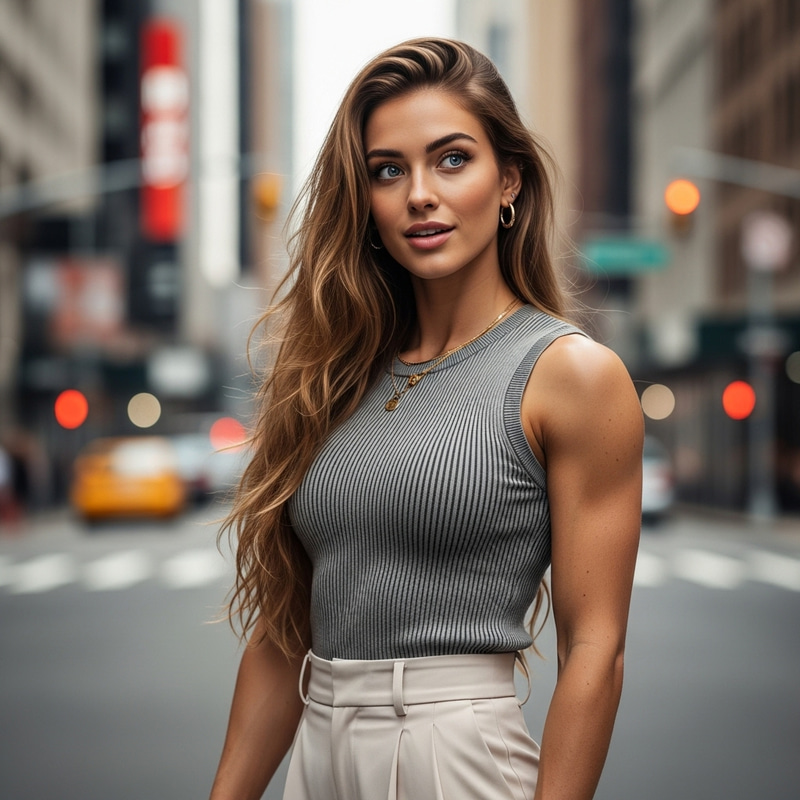 Beautiful 20s American Woman with Blonde Hair | Fashion Model