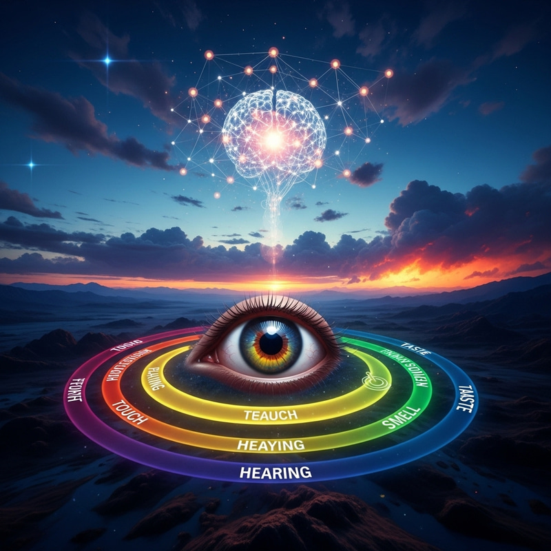 Surrealistic Human Perception Art: Abstract Vision Illustration Surrealistic Human Perception Art: Abstract Vision Illustration