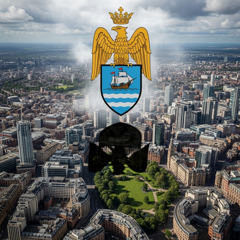 Manchester City FC Soaring Over City Centre