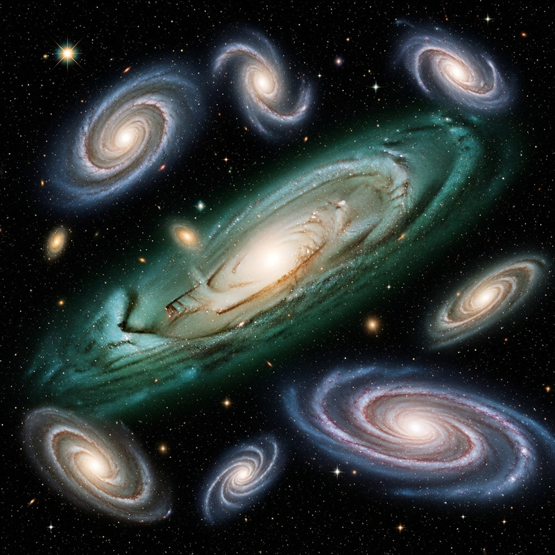 Abstract Galaxies: Mystical Cosmic Art