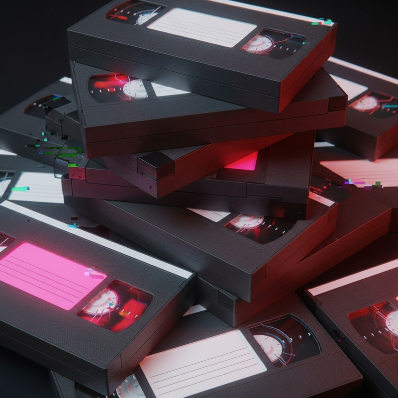 Dynamic Neon VHS Training Videos with Retro Aesthetics