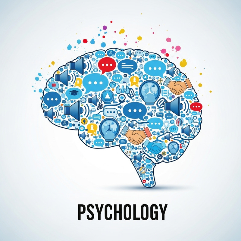 Persuasive Psychology | Harmonious Illustration in Blue & White Persuasive Psychology | Harmonious Illustration in Blue & White