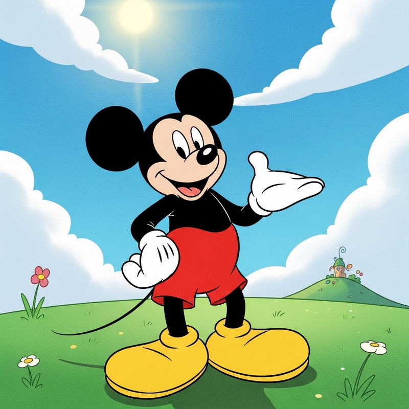 Cheerful Mickey Mouse Cartoon | Outdoor Sunny Day Cheerful Mickey Mouse Cartoon | Outdoor Sunny Day