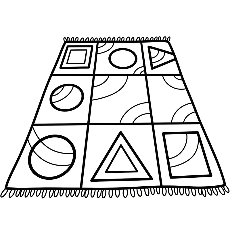 Simple Carpet Coloring - Easy for Kids to Color Simple Carpet Coloring - Easy for Kids to Color