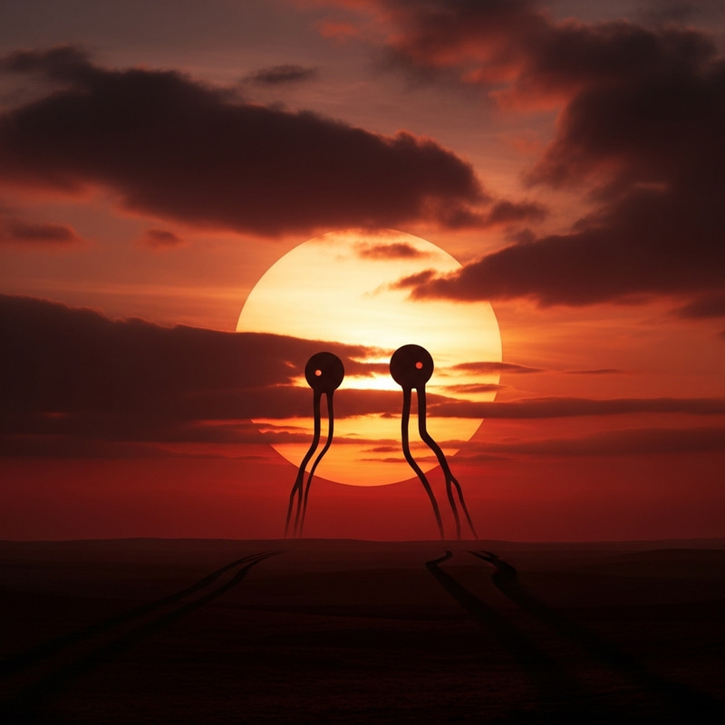 Ghastly Sun: Eerie Shadows & Ominous Glow Ghastly Sun: Eerie Shadows & Ominous Glow