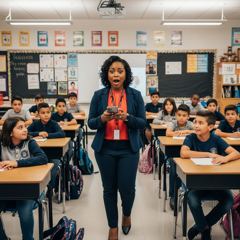 Shocking Moment in Classroom: Teacher's Surprising Reaction