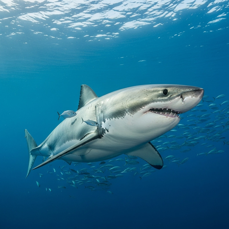 Majestic Great White Shark: Deep Blue Encounter Majestic Great White Shark: Deep Blue Encounter