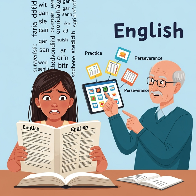 Overcoming English Learning Challenges with Practice and Patience