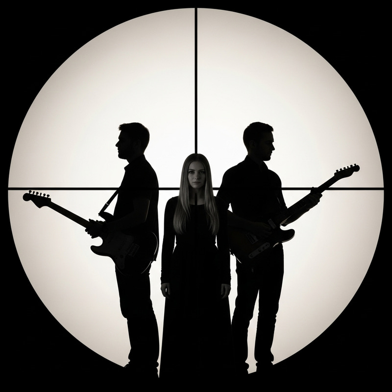 Patty Boyd with George Harrison & Eric Clapton Silhouette Patty Boyd with George Harrison & Eric Clapton Silhouette