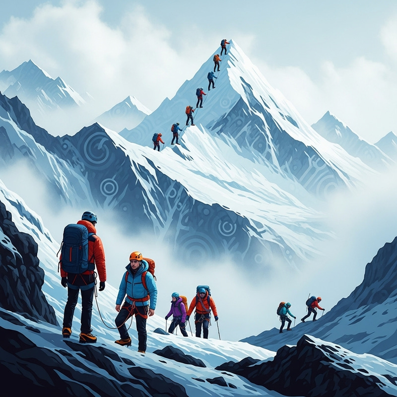 Adventurous Mountain Expedition | Daring Journey Abstract Adventurous Mountain Expedition | Daring Journey Abstract