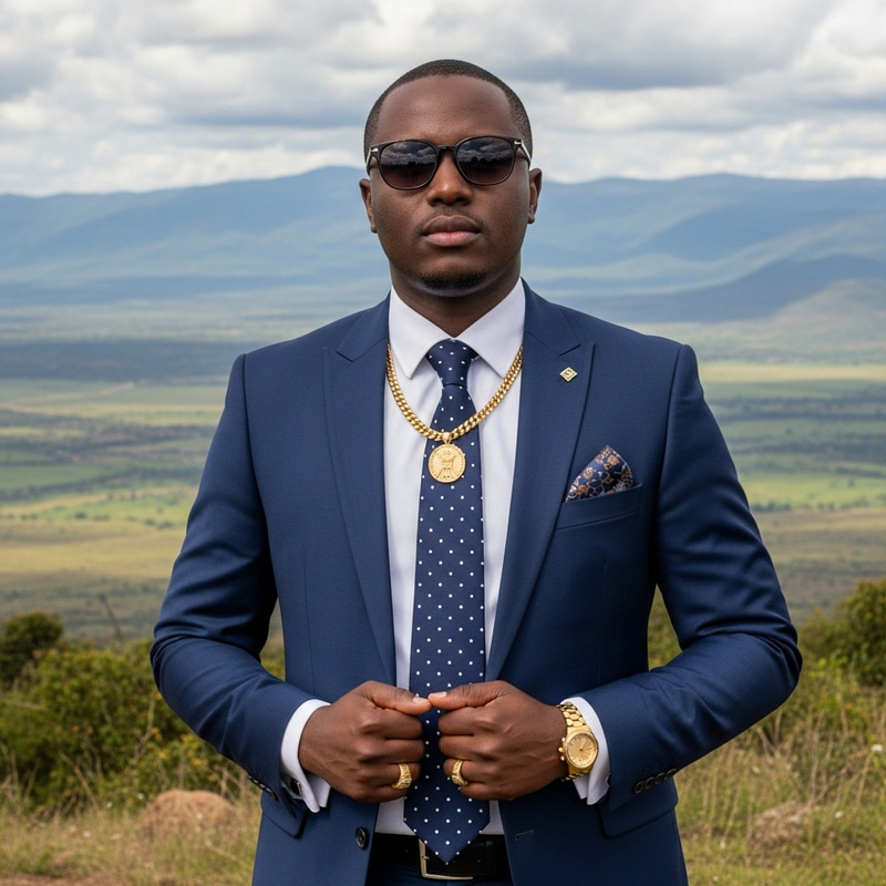 Wealthy Kenyan Entrepreneur in High-End Fashion