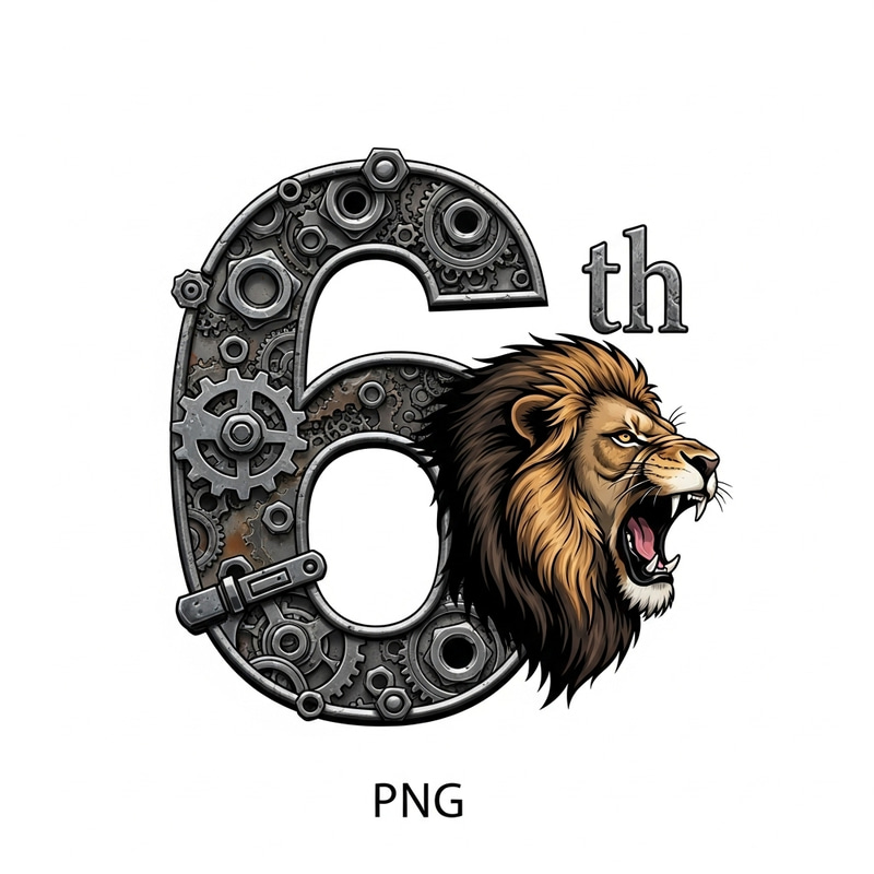 Mechanical Farewell: Roaring Lion No. 6 PNG Artwork Mechanical Farewell: Roaring Lion No. 6 PNG Artwork