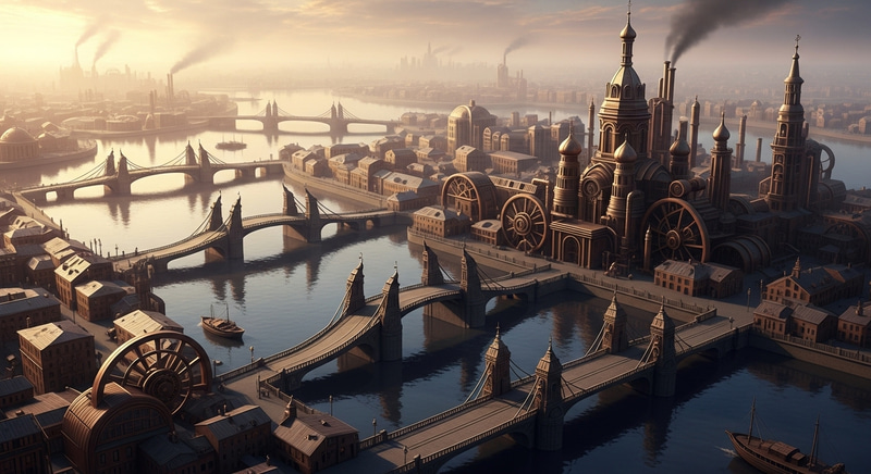 Stunning Steampunk Cityscape of St. Petersburg Stunning Steampunk Cityscape of St. Petersburg