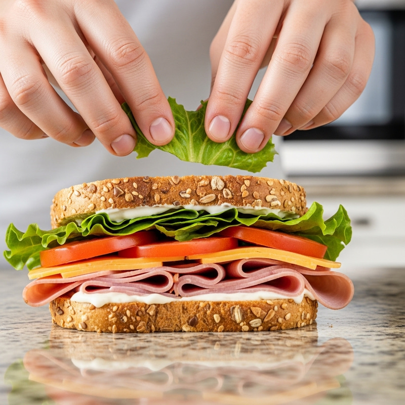 Handcrafted Ham & Cheese Sandwich without Lettuce