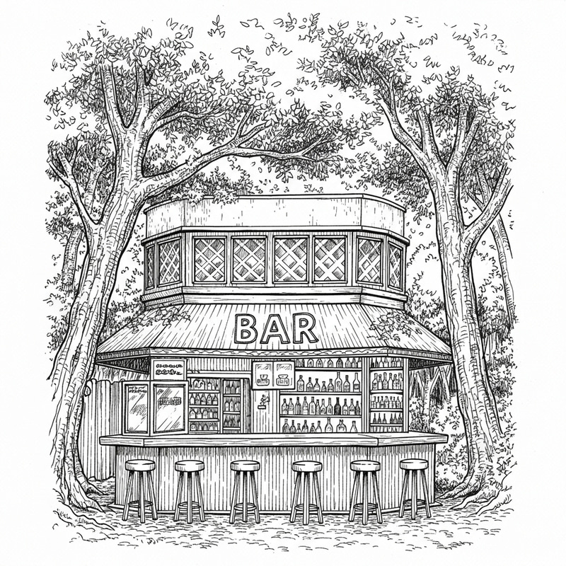 Enchanting Forest Bar | Vintage Anime Style Illustration Enchanting Forest Bar | Vintage Anime Style Illustration