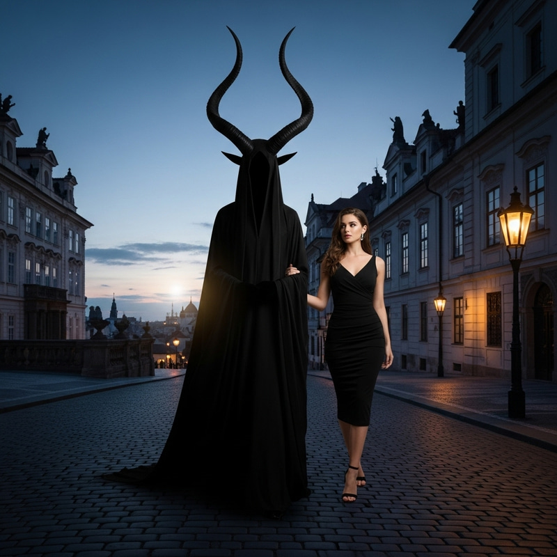 Maleficent and Audrey Hepbern in St. Petersburg Stroll Maleficent and Audrey Hepbern in St. Petersburg Stroll