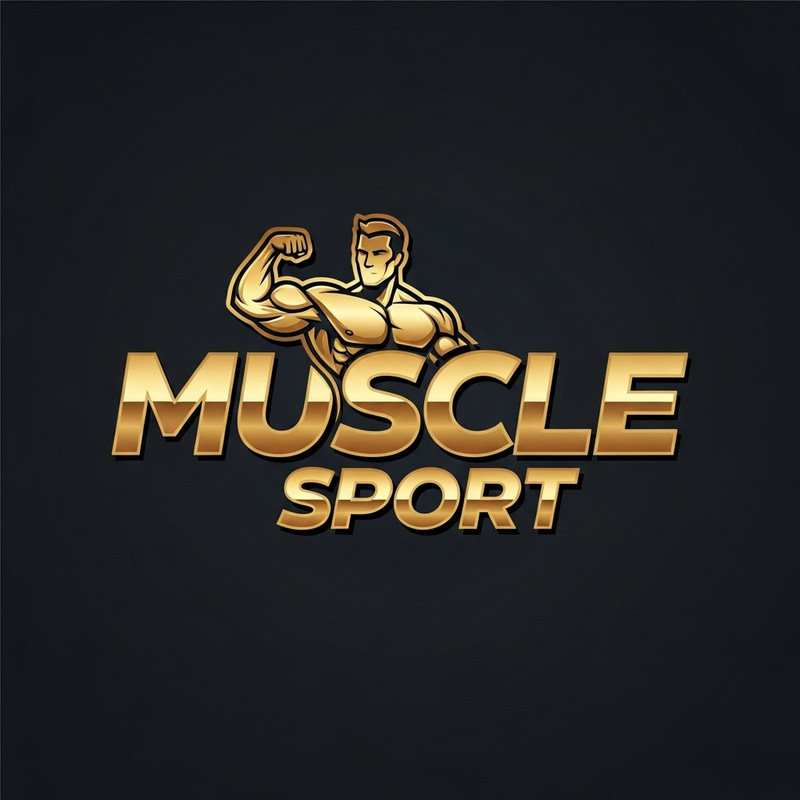 Luxury Logo Design for Muscle Sport Gym Luxury Logo Design for Muscle Sport Gym