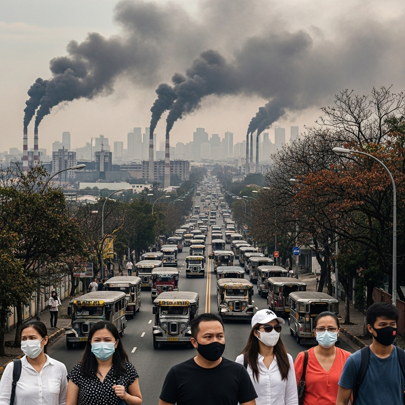 Impact of Factory and Jeepney Emissions on City Air Quality