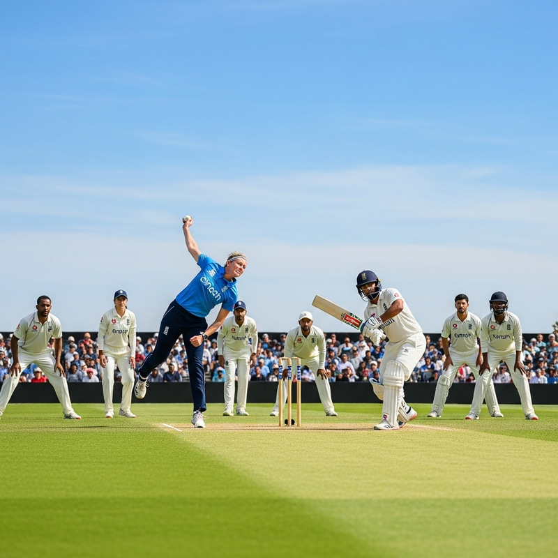 Diverse International Cricket Match: Engaging Scene Diverse International Cricket Match: Engaging Scene