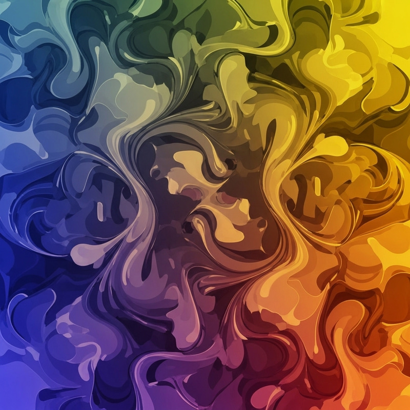 Ejerhs: Abstract Patterns in Swirling Hues and Shapes