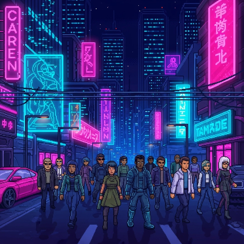 Cyberpunk Pixel Art Wallpaper 1920x1200 Cyberpunk Pixel Art Wallpaper 1920x1200
