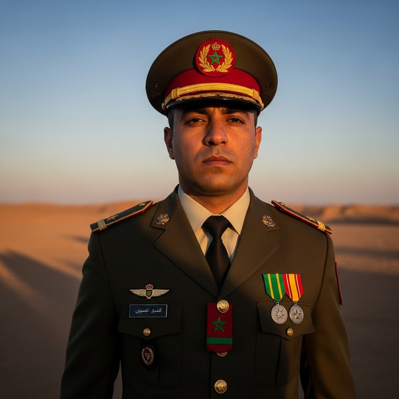 Moroccan Soldier in Traditional Garb - Honor and Valor Moroccan Soldier in Traditional Garb - Honor and Valor