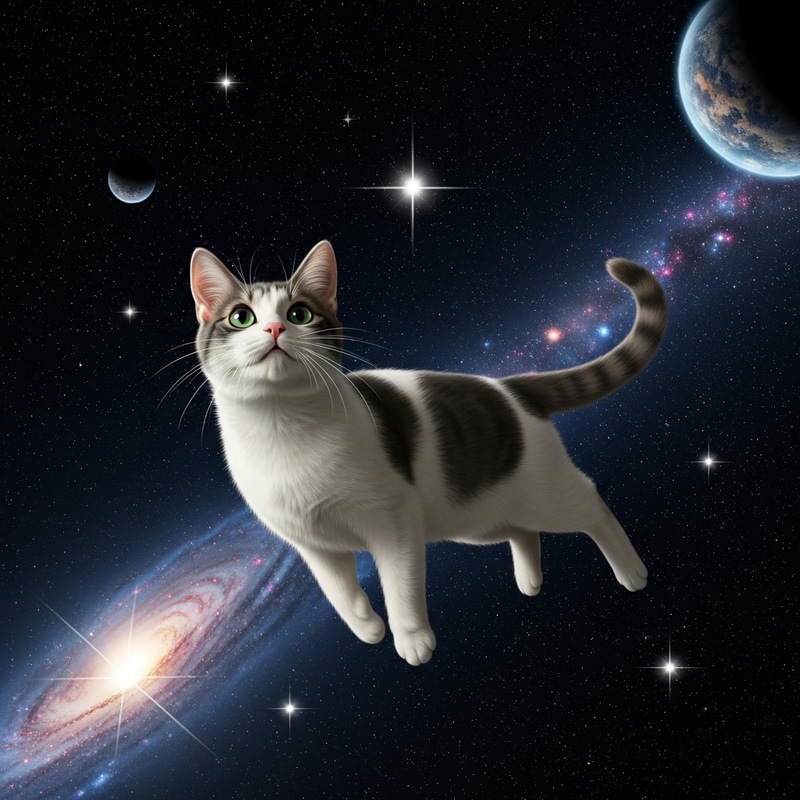 Cat in Space: A Whimsical Galactic Journey Cat in Space: A Whimsical Galactic Journey