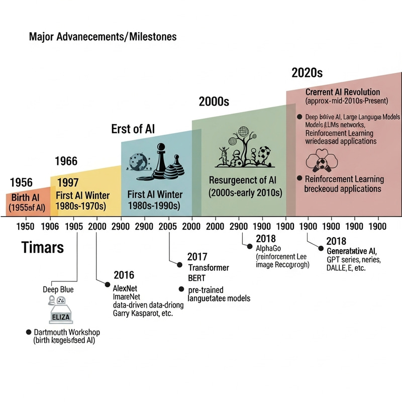 Advancement of AI: From Inception to Present