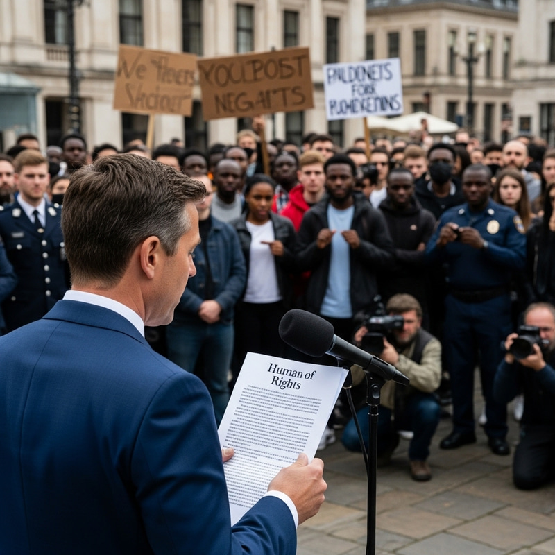 Politician Exposed: Hypocritical Actions at Human Rights Rally Politician Exposed: Hypocritical Actions at Human Rights Rally