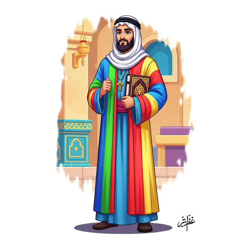 Male Cleric in Colorful Outfit | Spiritual Duty Male Cleric in Colorful Outfit | Spiritual Duty