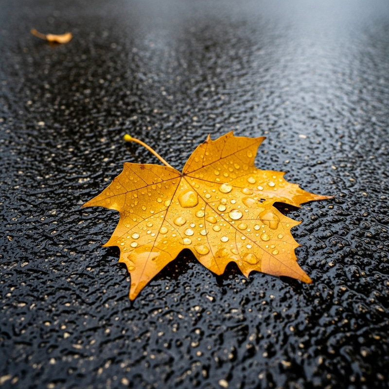 Golden Leaf in Nature - Serene Beauty